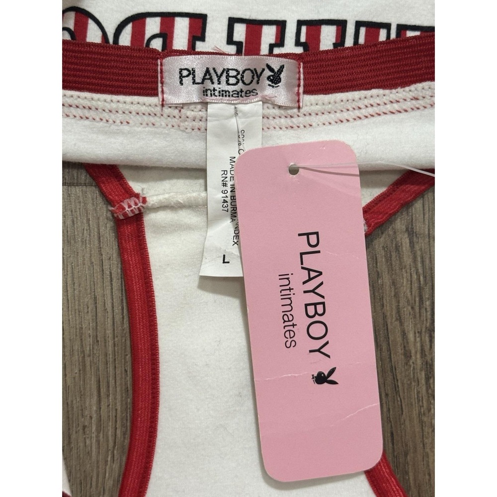 Y2K Vintage Playboy Bunny Head USA Flag Briefs Underwear Size L - Picture 14 of 15